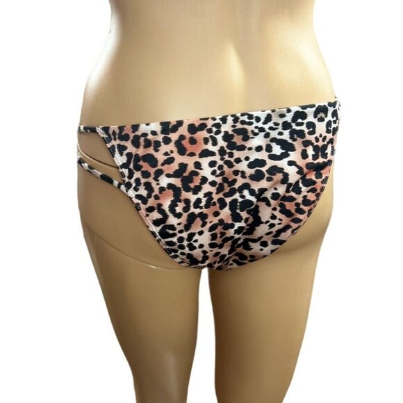 (6 for $25)L.A. HEARTS Strappy Side Leopard Print Bikini Bottom size medium - Picture 4 of 7